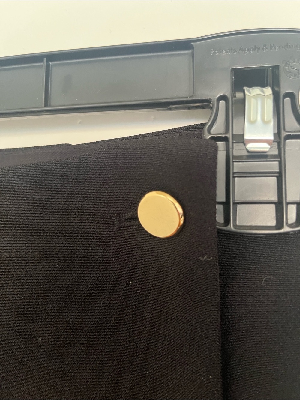 Babaton Black Mini Wrap Skirt with Gold Accent - Picture 3 of 7